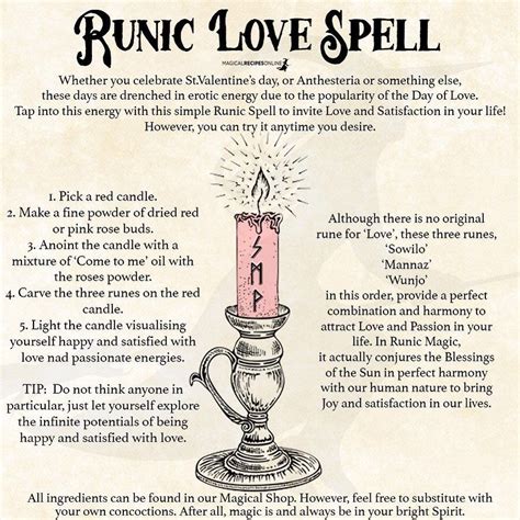 Love spell cast by a witch